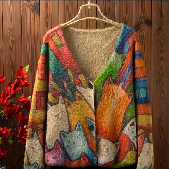 Reduced! 15.00! Georgeous plus size button-down V. Rich in color! So Soft, Comfy - Picture 4 of 7